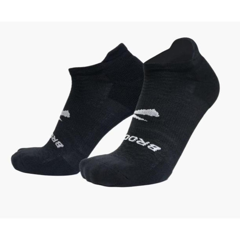 2 pack Brooks Ghost Low Tab No Show Black Compression Running Socks sz Med